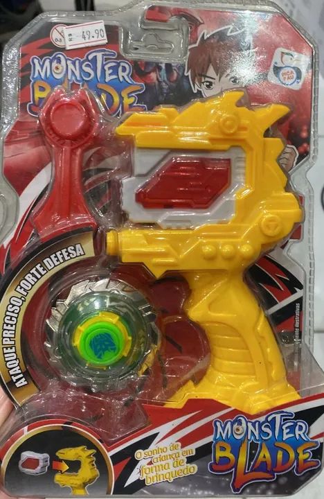 Pião Monster Blade de Metal Pica Pau -Com Lançador Beyblade Loja Coimbra Computadores 