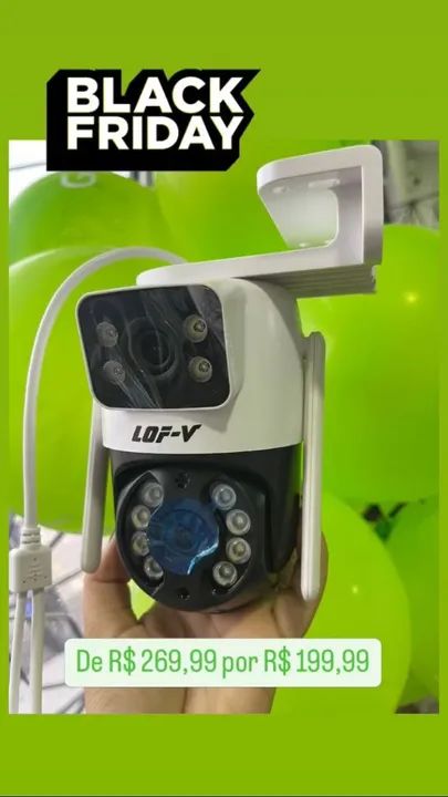  Câmera Wifi externa dupla com áudio visão noturna