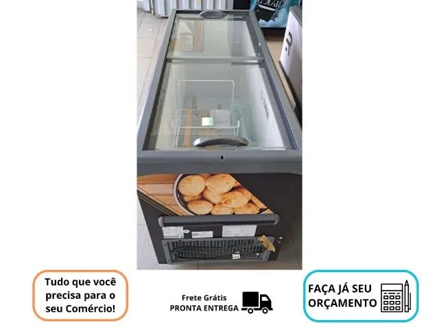 Ilha de Congelador Preta Nova 110/220v