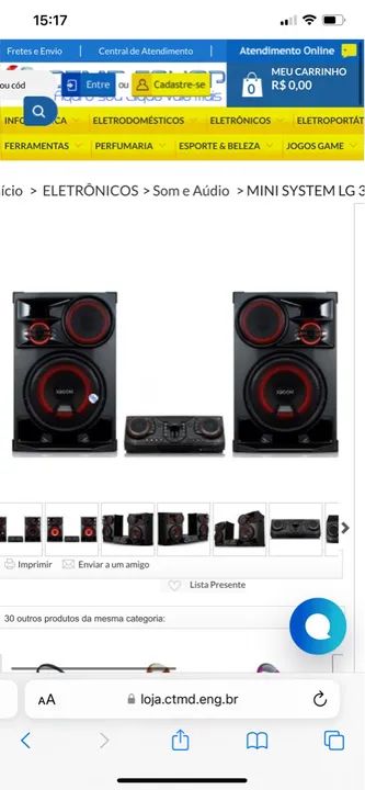 Mini System LG 3500W com Bluetooth - Foto 3