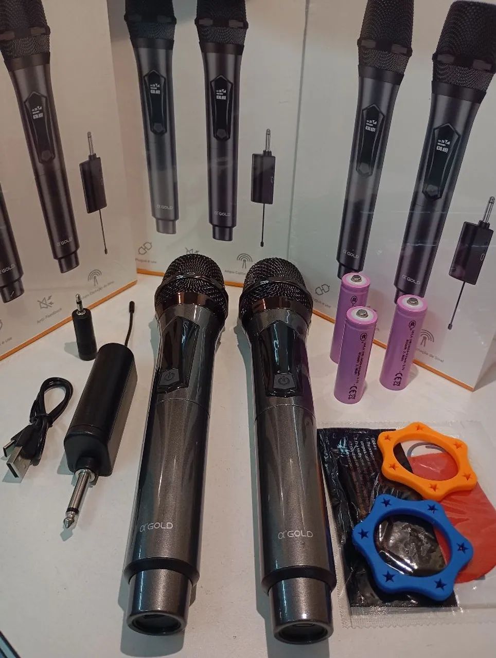 Microfone Sem Fio Profissional ?GOLD PLUS MCF-51