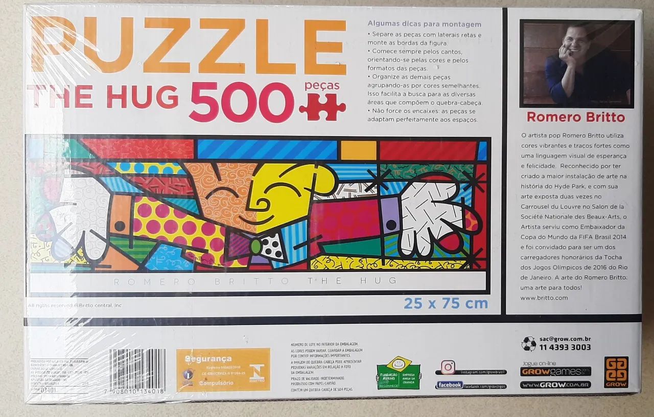 Quebra-cabeça 500 peças The Hug Romero Britto - Foto 2