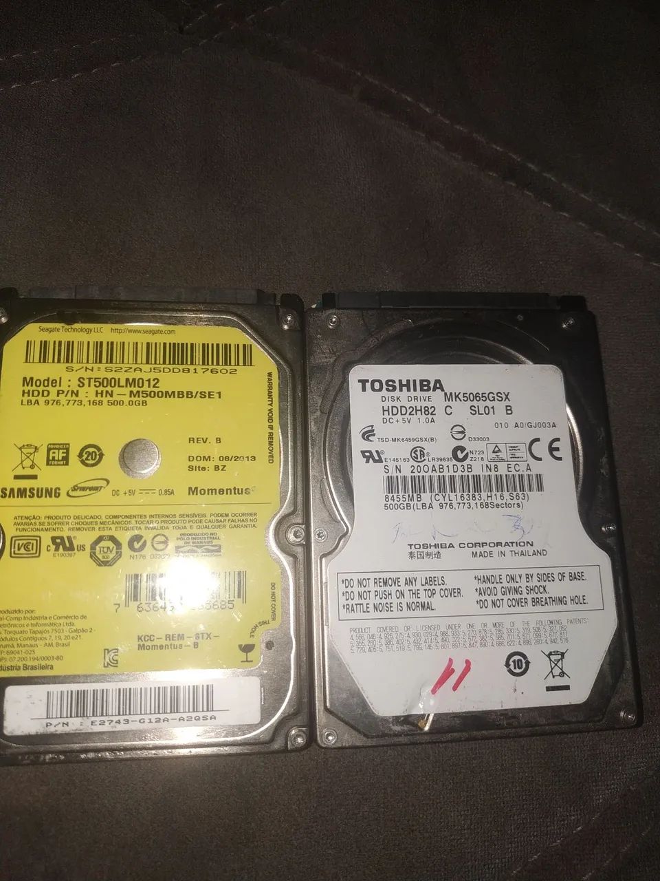 HD 500GB Samsung e Toshiba - Foto 2
