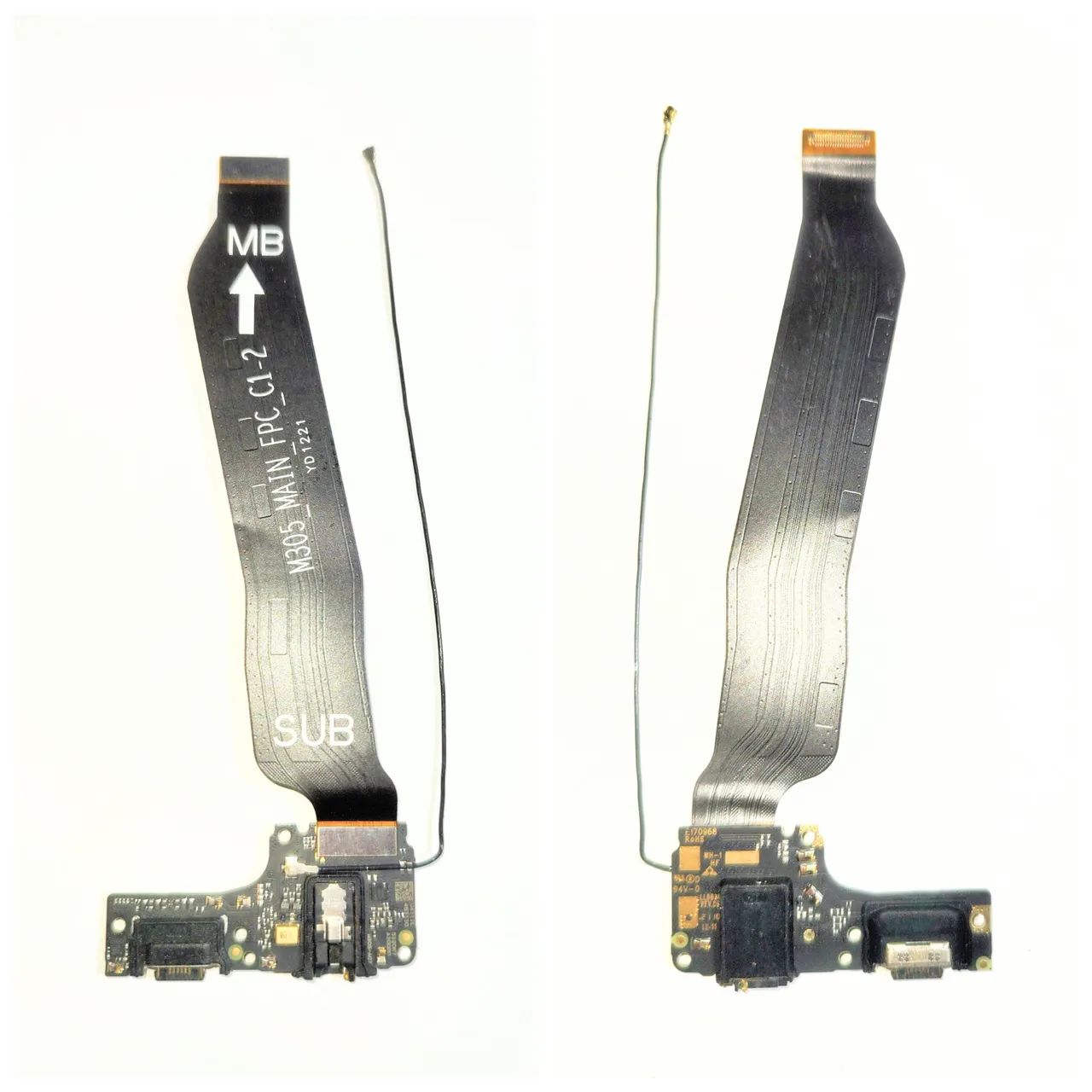 Dock placa conector de carga + flex sub  carga + Antena Coaxial wi-fi REDMI Note 10