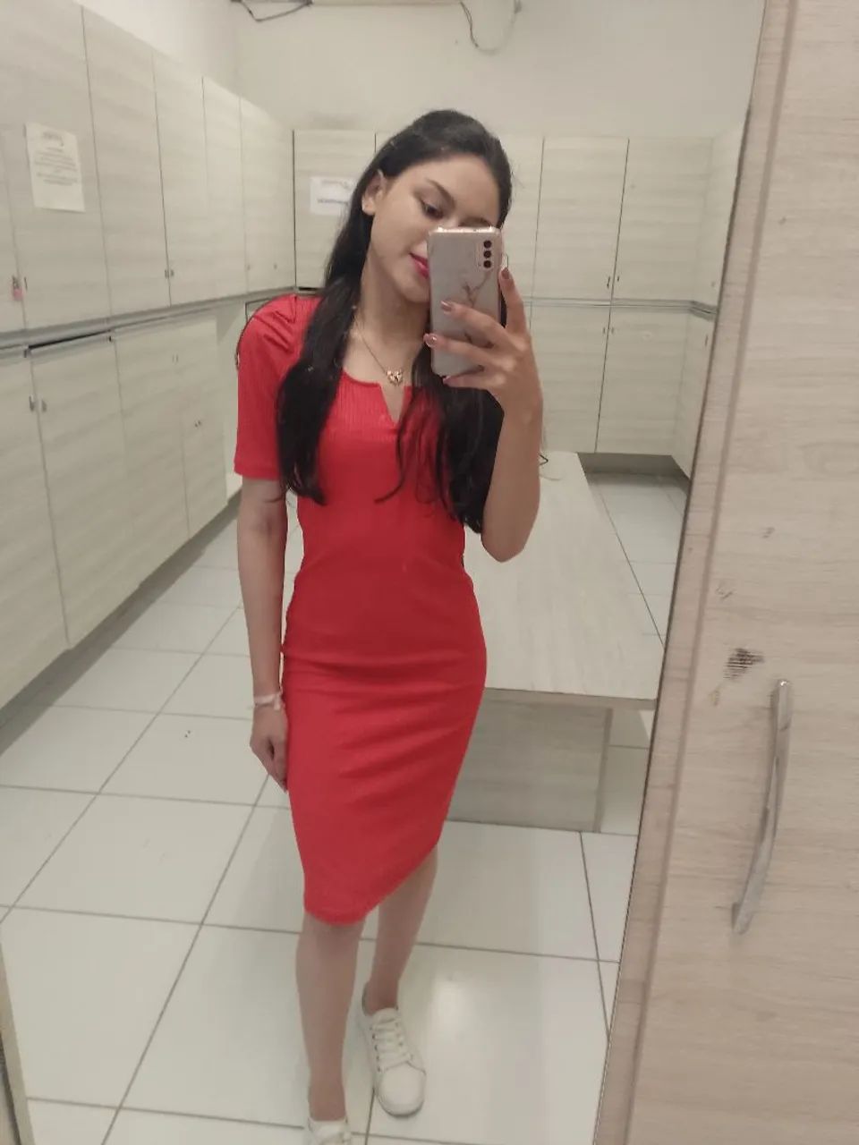 Vestido vermelho canelado - Foto 3