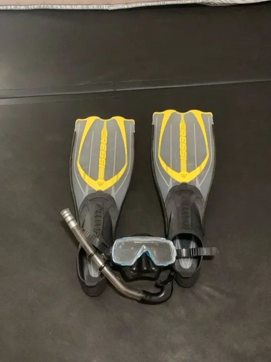 Pé de pato + máscara de mergulho + snorkel - Foto 4