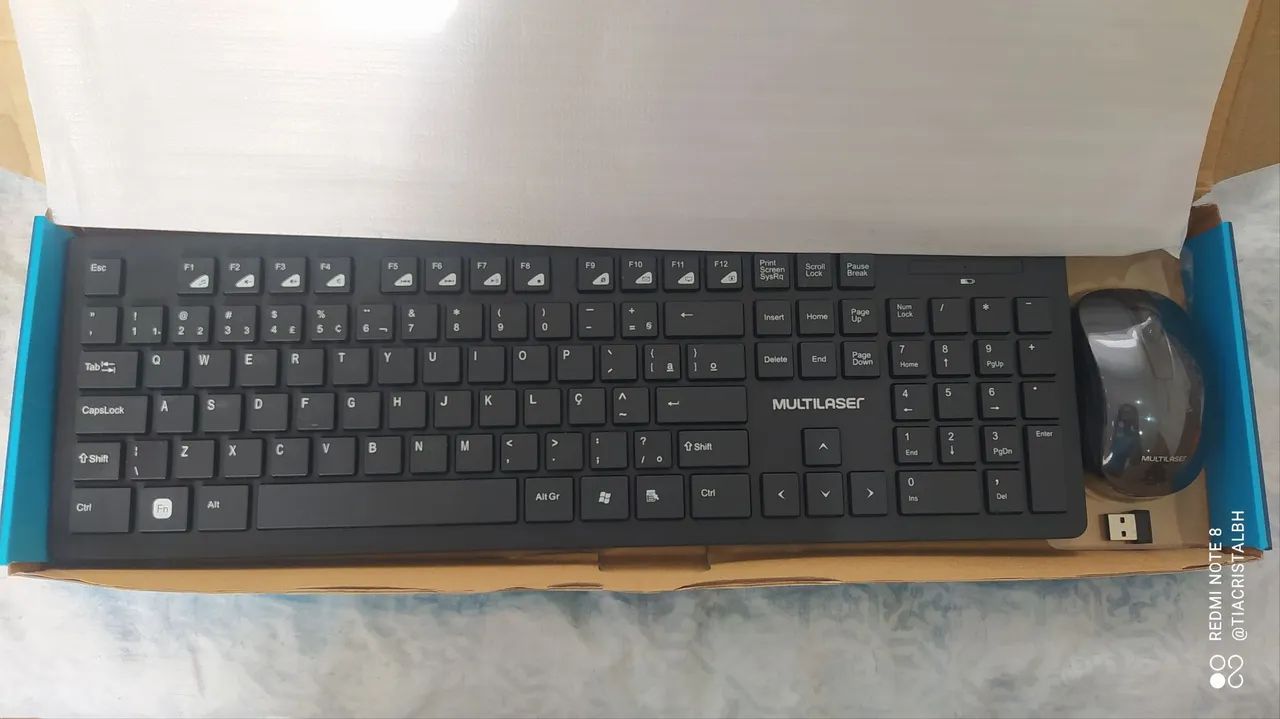 Teclado e mouse sem fio Multilaser 