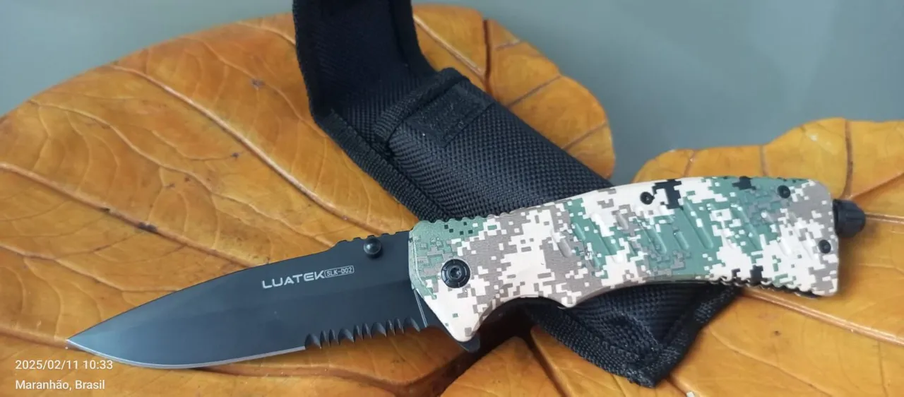 Faca Tática Luatek SLK-D02 - Camuflada