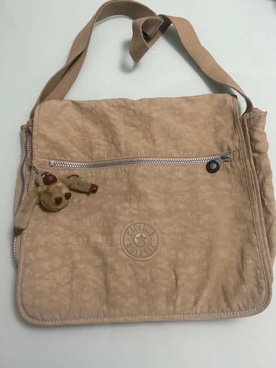 Bolsa Kipling Bege tiracolo 