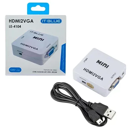 Adaptador Conversor HDMI para VGA LE-4104 - It-Blue