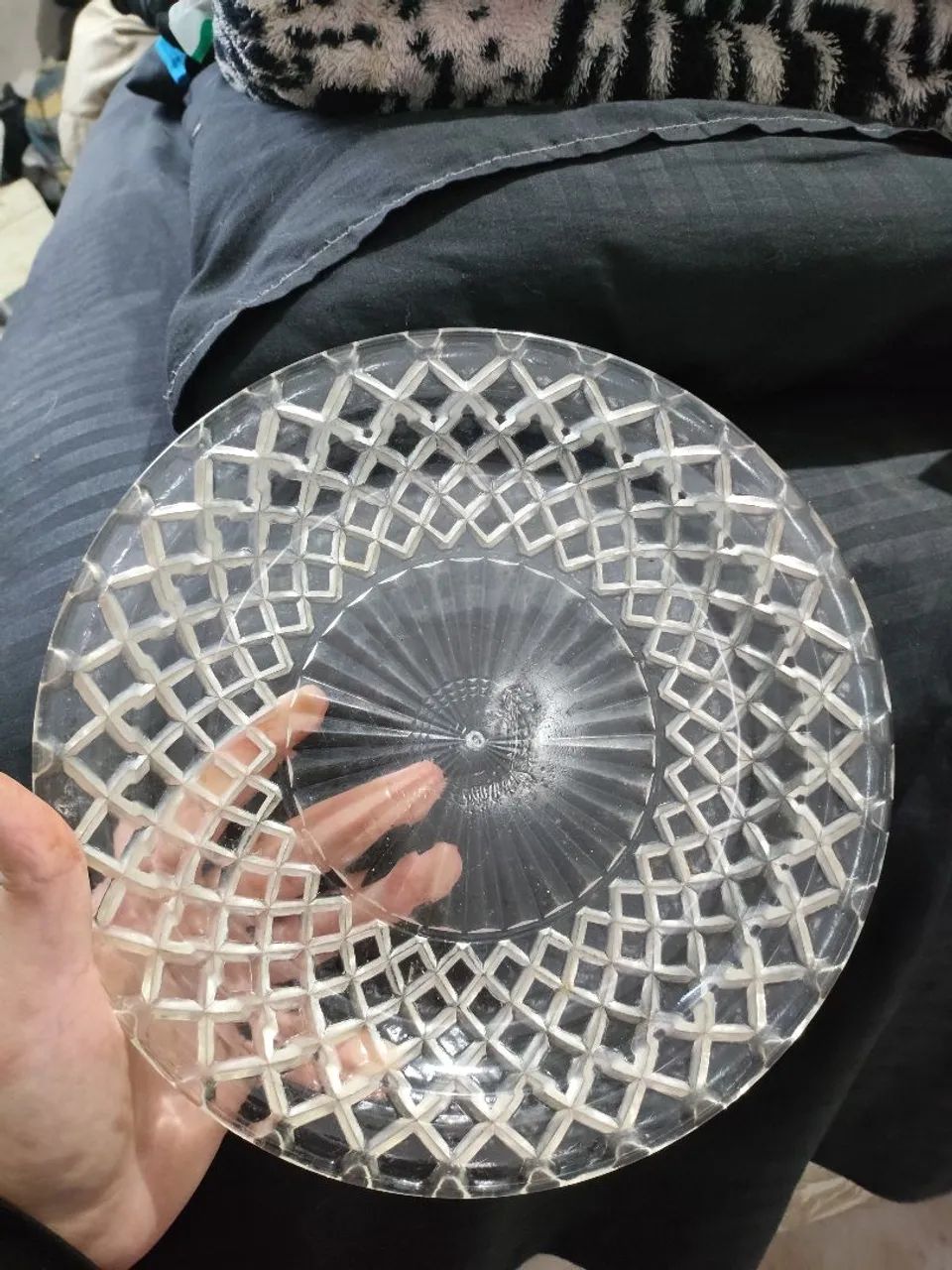 Prato de bolo decorativo anos 70