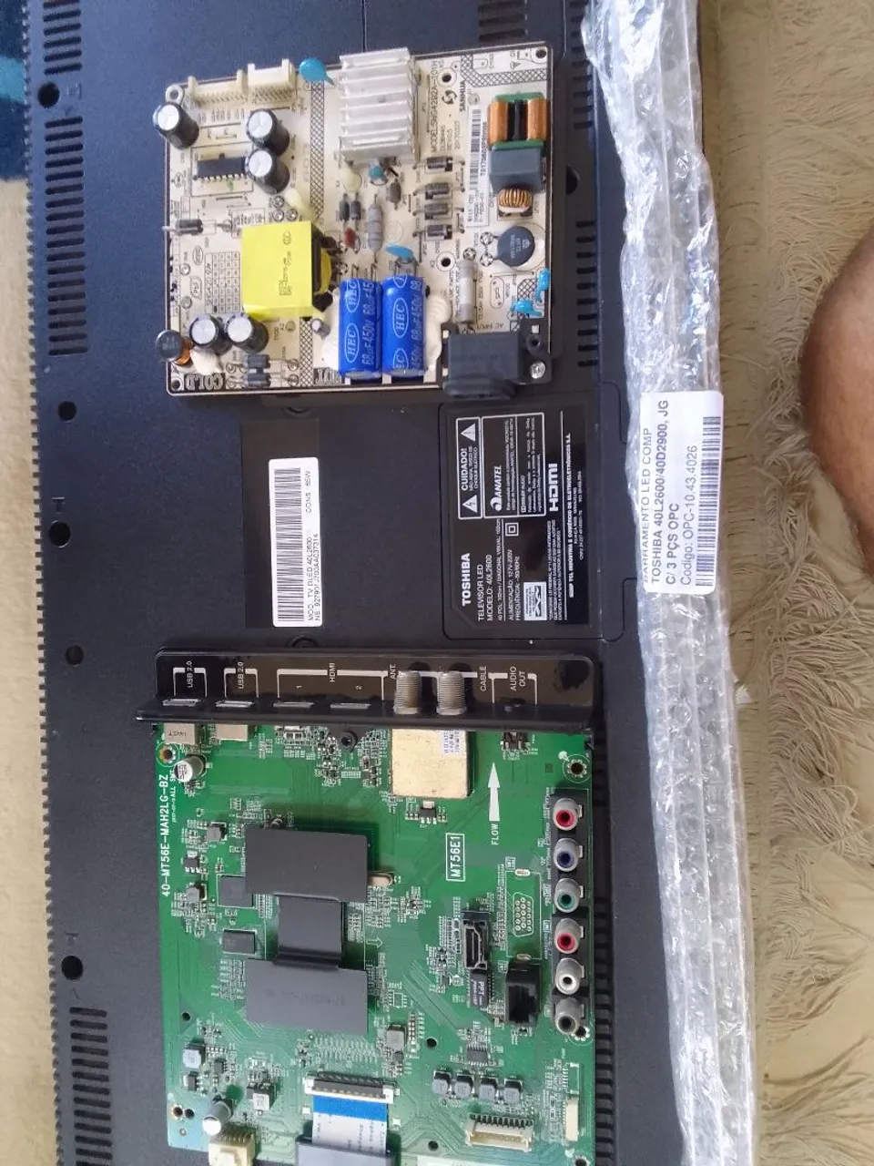 Placas para TV Toshiba 40L2600/40D2900