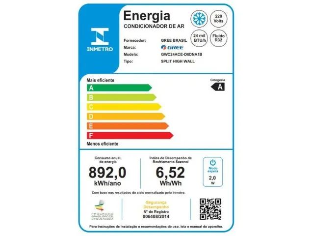 Ar-condicionado Split Gree Inverter 24.000 BTUs Frio Wi-Fi G-Diamond (produto novo/ lacrad - Foto 4