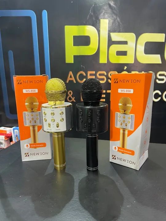 Microfone Karaoke Bluetooth WS-858 - Fazemos Entregas  - Foto 3