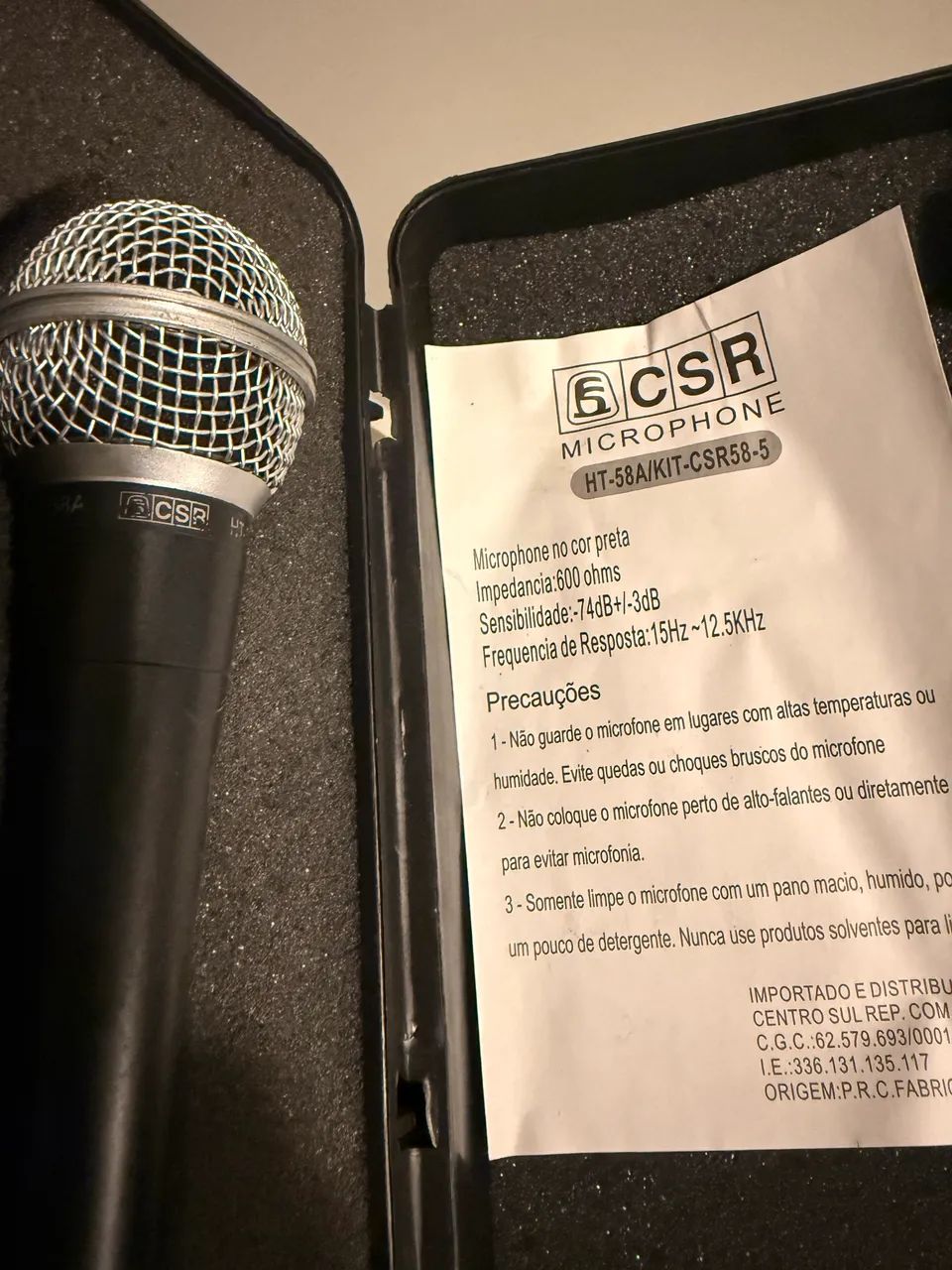 Microfone csr ht58a