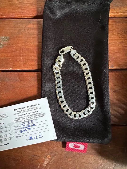 PRATA 925 8 M , masculina pulso 
