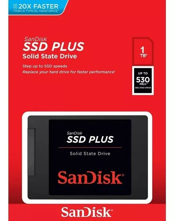 SSD 1TB SanDisk Sata 3.0 6 GB/s Interno Plus SDSSDA-1T00-G27 2,5" - Loja Coimbra - Foto 5