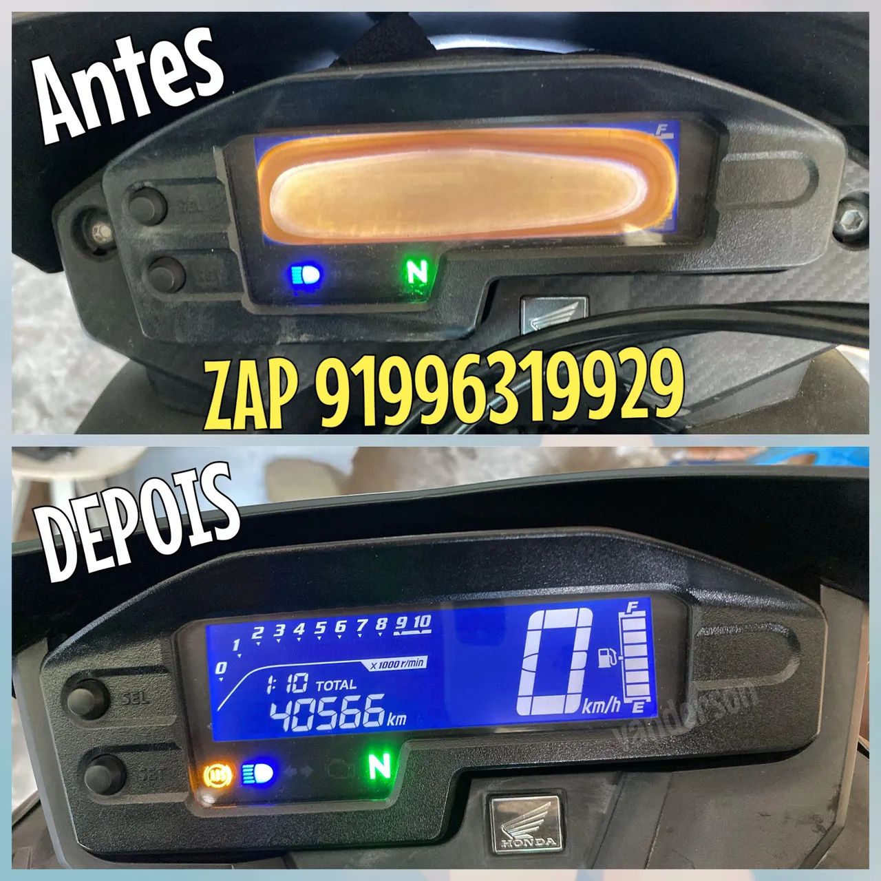 Painel digital de motos 