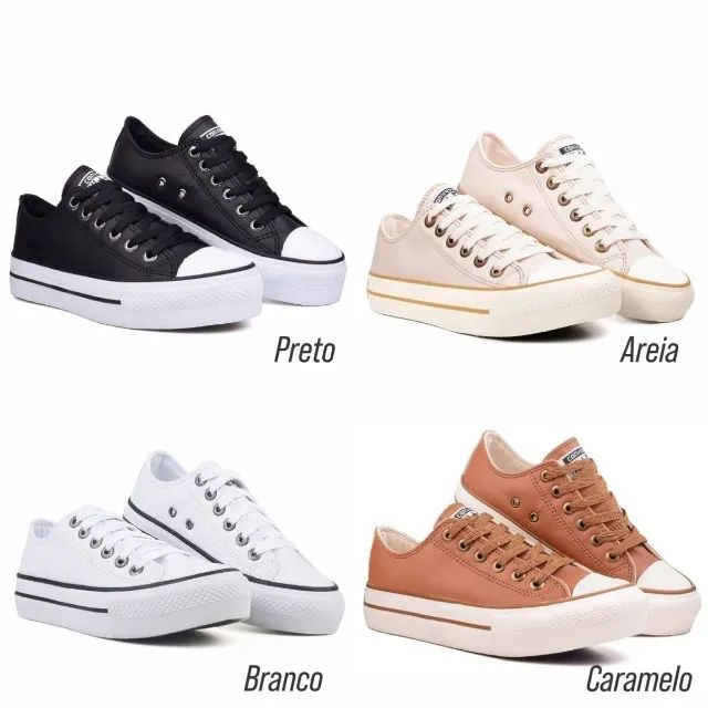 Tênis Plataforma diversas cores 