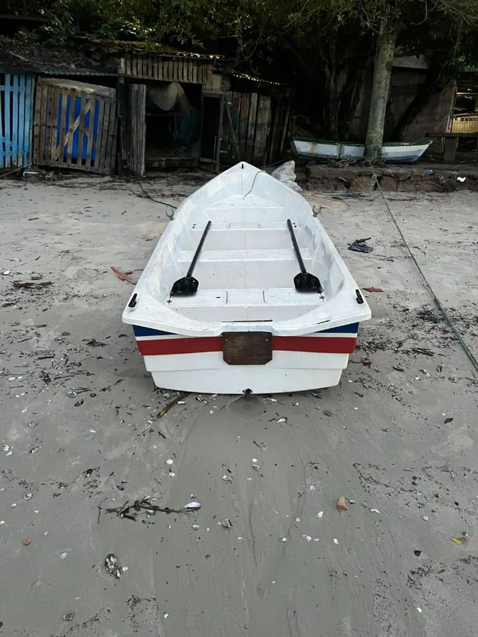 Barco de fibra com motor Johnson de 15hp  - Foto 3