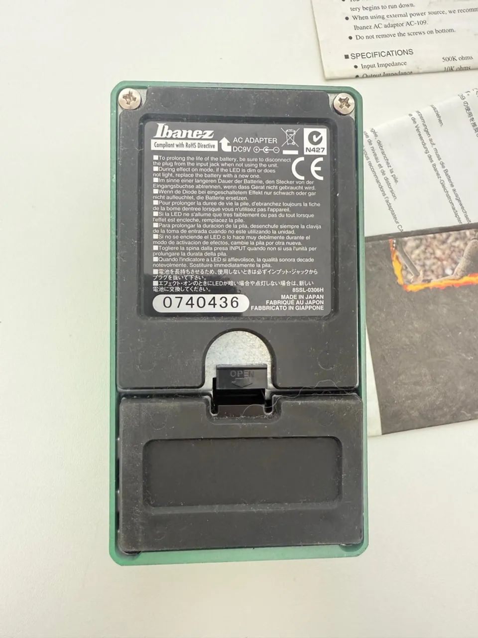 Ibanez tube screamer ts808 made in Japan  - Foto 2