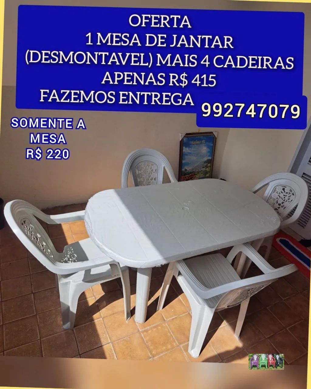 MESA CREME DE JANTAR JZYS NNXM FRETE GRATIS 