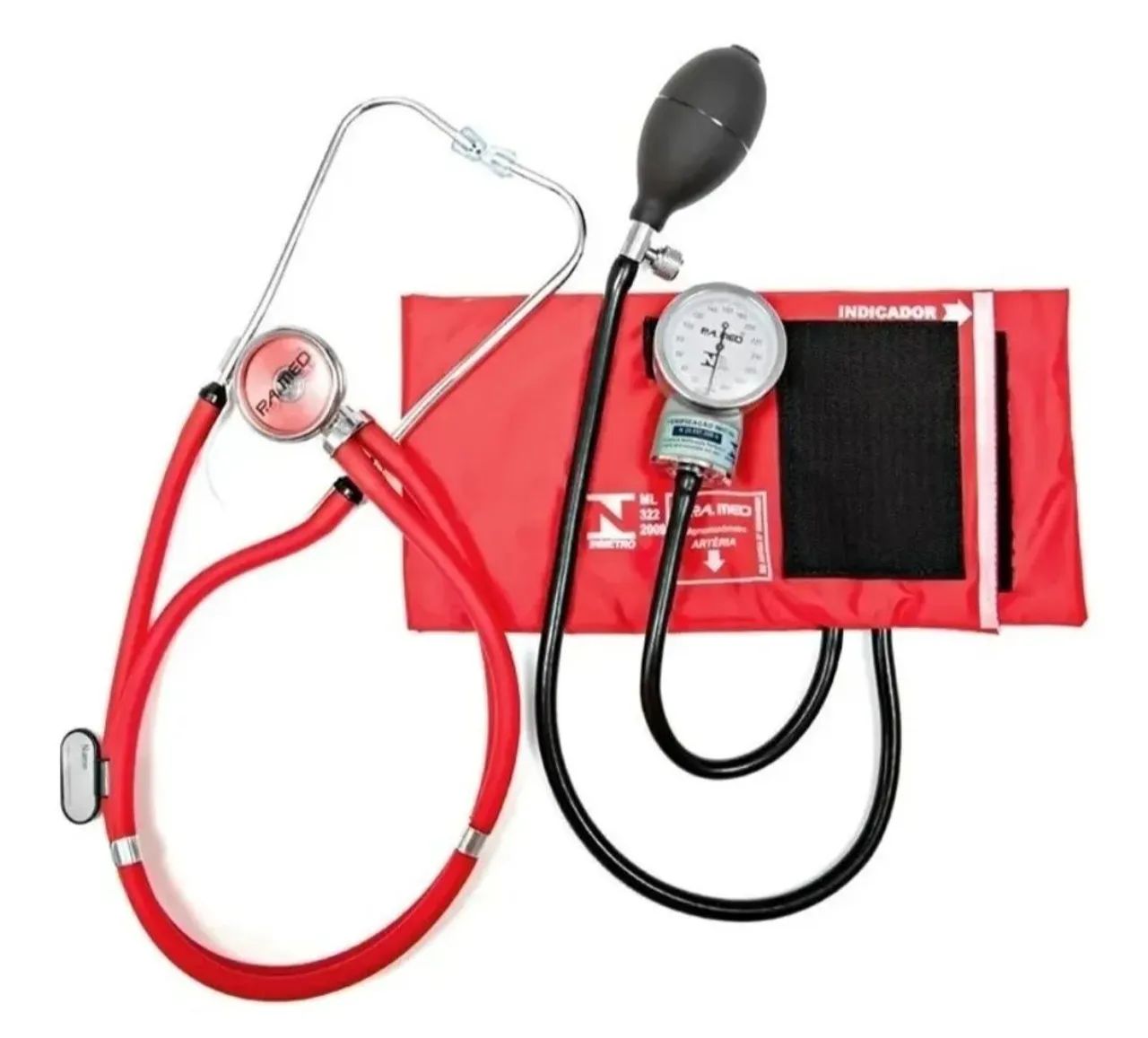 Aparelho De Pressao Esfigmo + Esteto Duplo Pamed Enfermagem