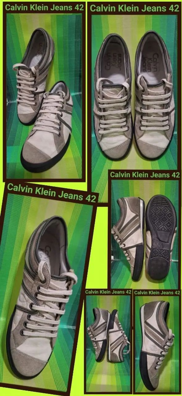 Estiloso Tênis Masculino Calvin Klein Jeans 100% Couro Tamanho 42 Mtooo Lindooo!!!