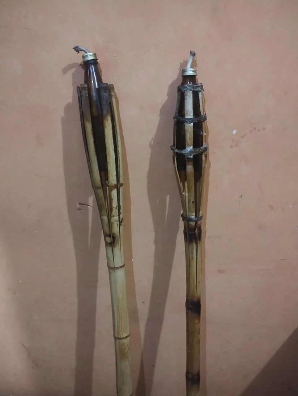 Tochas decorativas de bambu - Par - Foto 3