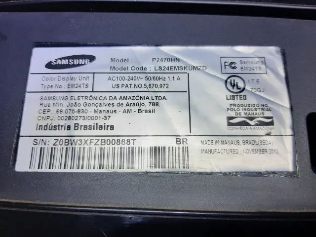 Placa Lógica Tv Samsung 24 Polegadas P2470HN Usada - Foto 3