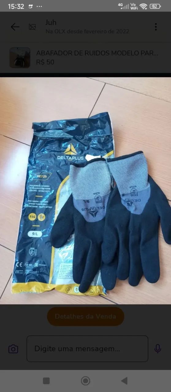 Luvas de segurança novas,  marca DeltaPlus/Wenaas - Foto 5