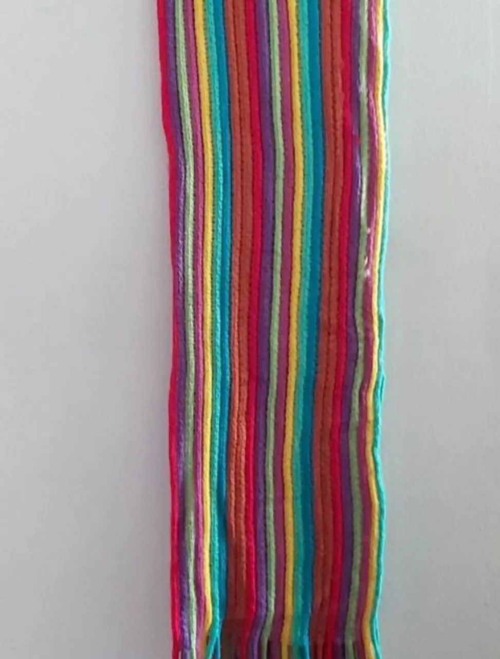 novo cachecol colorido com franja - Foto 4