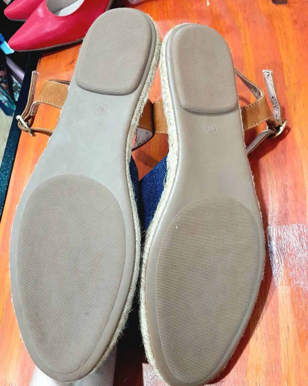 Sandália Rasteira Jeans nr.40 - Foto 3