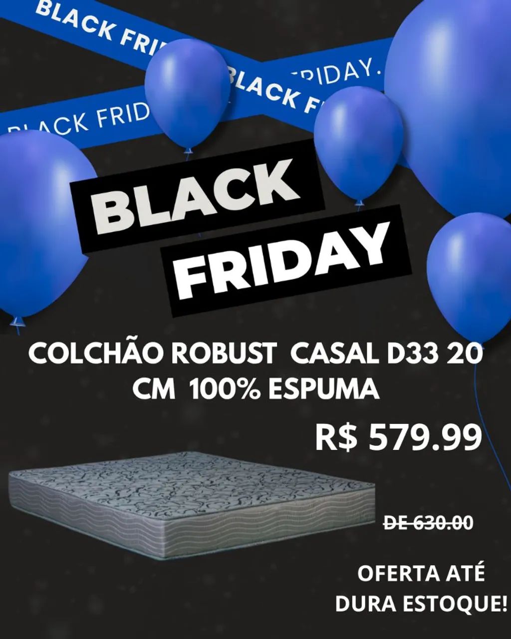 BLACK FRIDAY COLCHÃO CASAL 20 CM D33 ROBST 