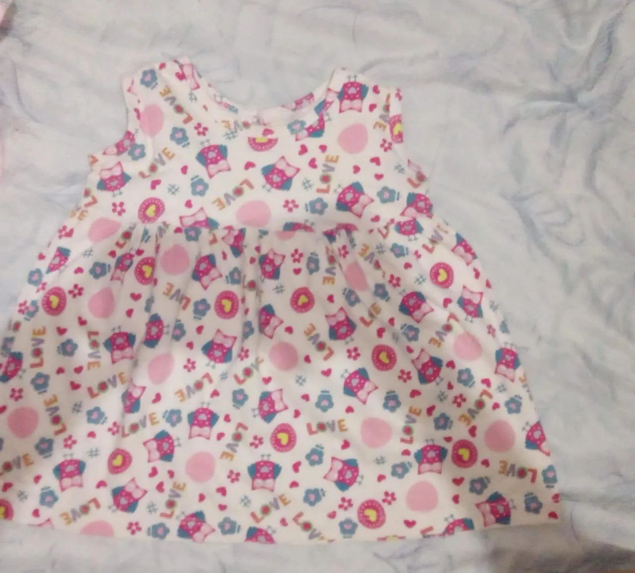 Vestido bebê com Estampa de Corujas - Foto 3