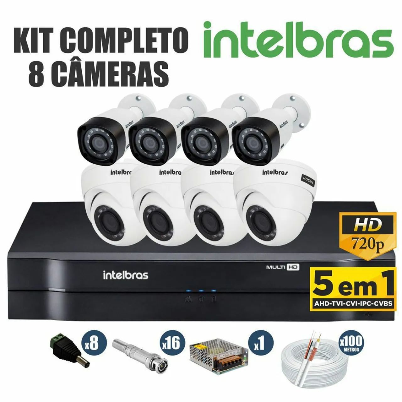 Cameras Intelbrás 8 canais 
