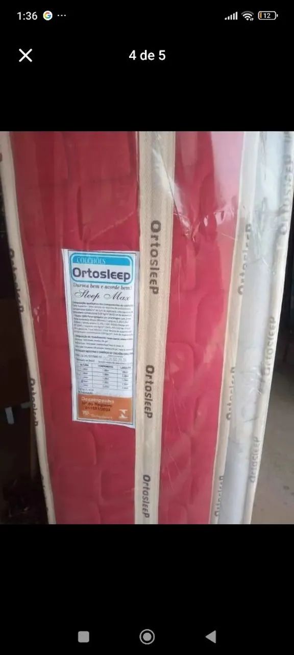 Colchão King + Base 1,58 34 cm Novo - Foto 3