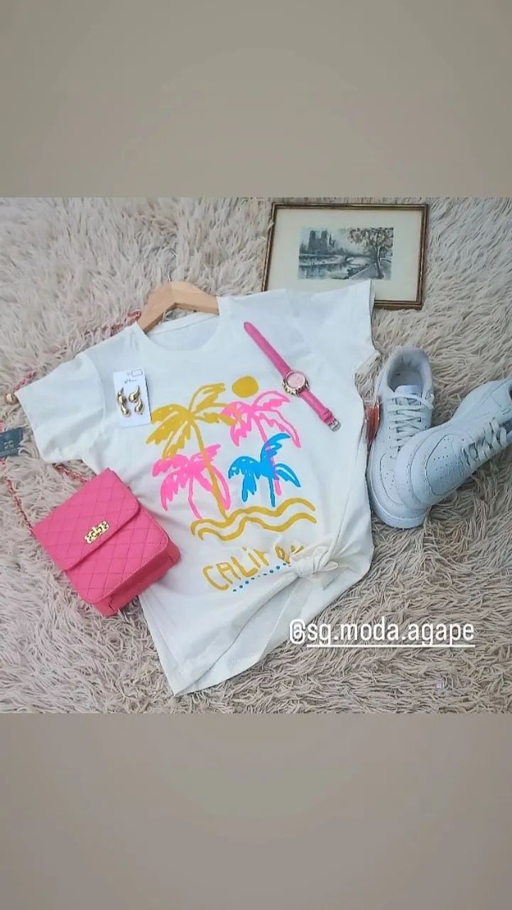 Conjunto Saia e Blusa Listrada - Moda Feminina - Foto 4