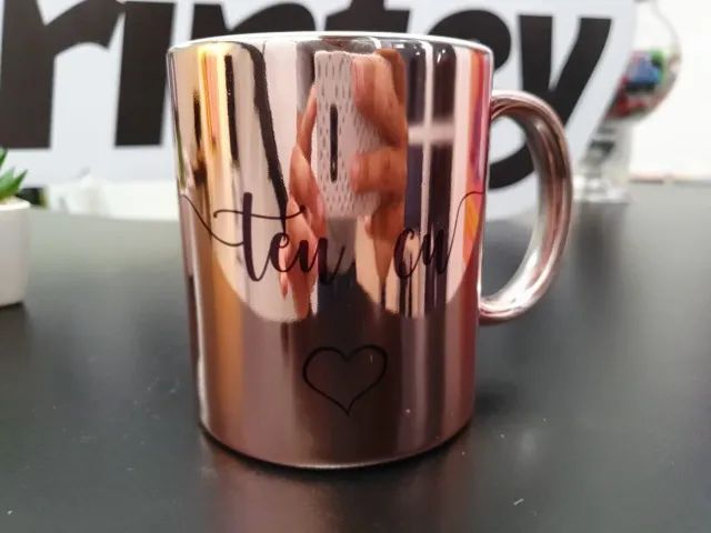 Caneca Dourada, Prateada e Rosê Personalizada