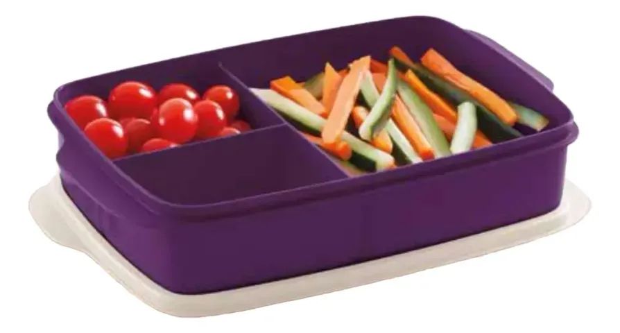 Tupperware Basic Line 1l Retangular Com Divisórias - Foto 4