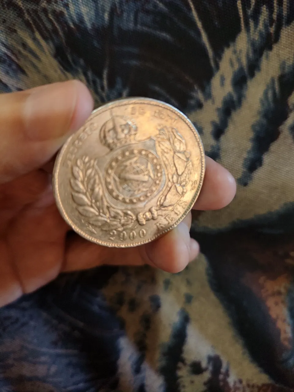 Moeda Antiga prata original - 2000 réis -1889