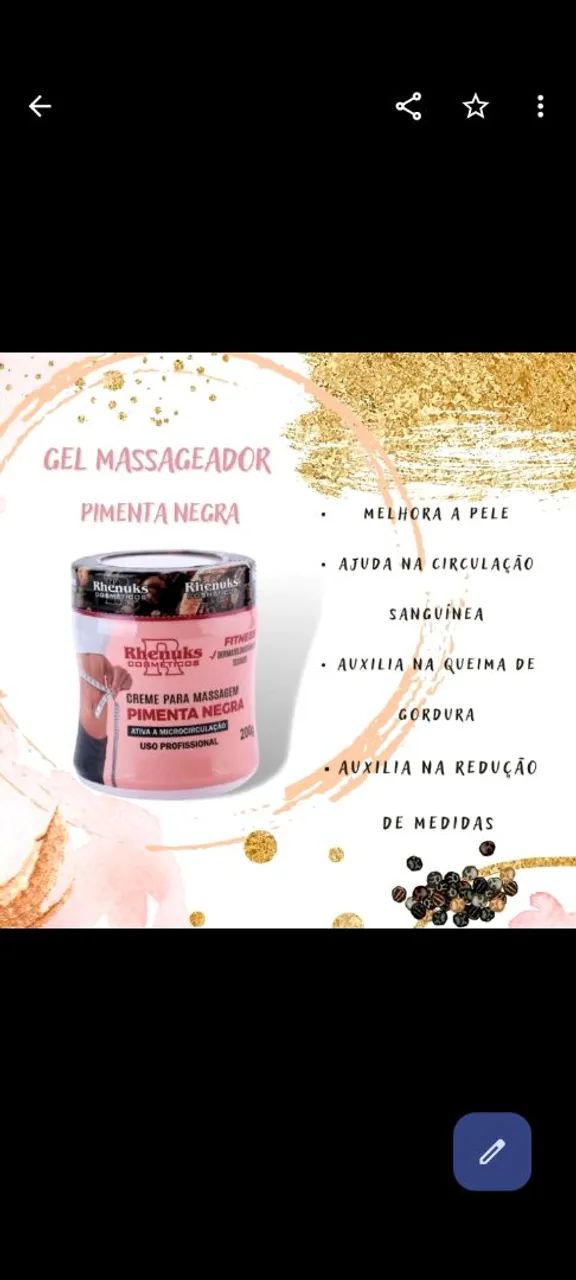 Creme para massagem Pimenta Negra Rhenuks - Foto 2