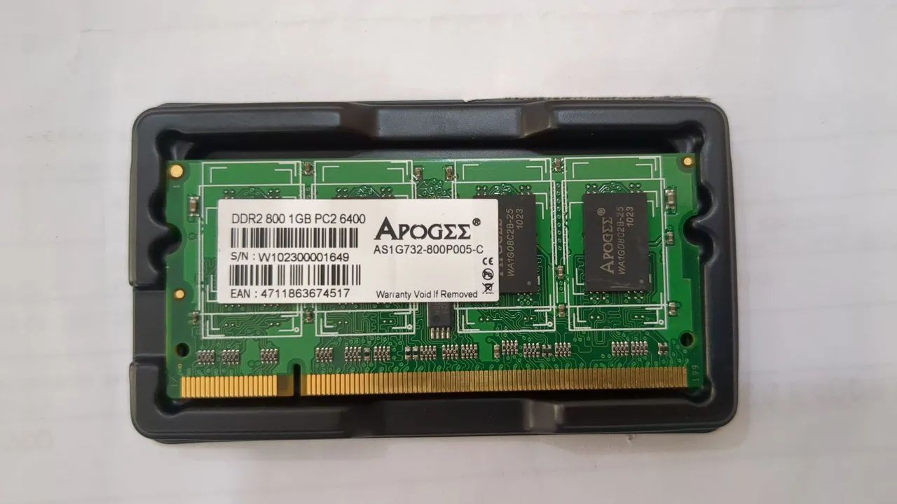 Memória notebook DDR2(800mhz)  1GB 