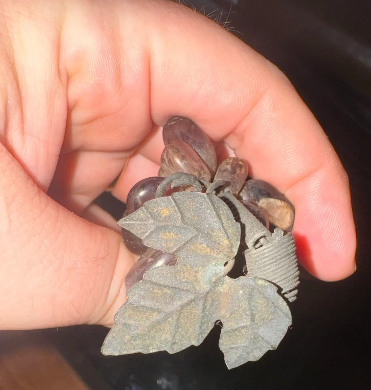 Cacho de uva de cristal para enfeite antigo  - Foto 4