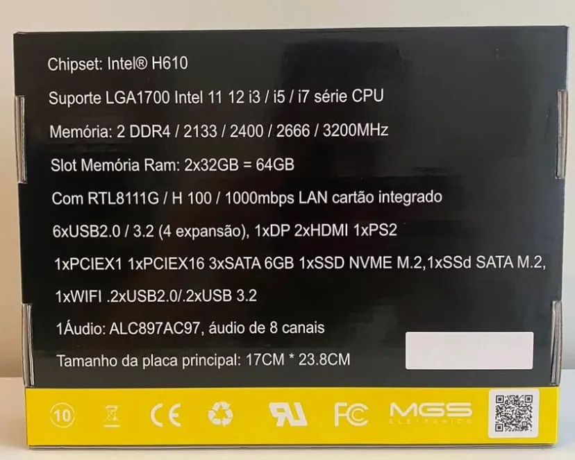 Placa-Mãe MGS H610 LGA1700 DDR4 - Foto 4