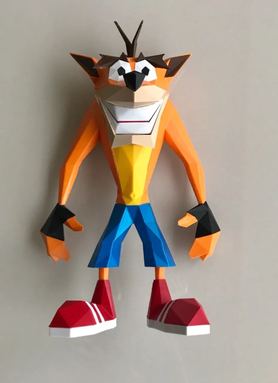 Boneco Figure Crash bandicoot Low poly 18CM - Foto 3