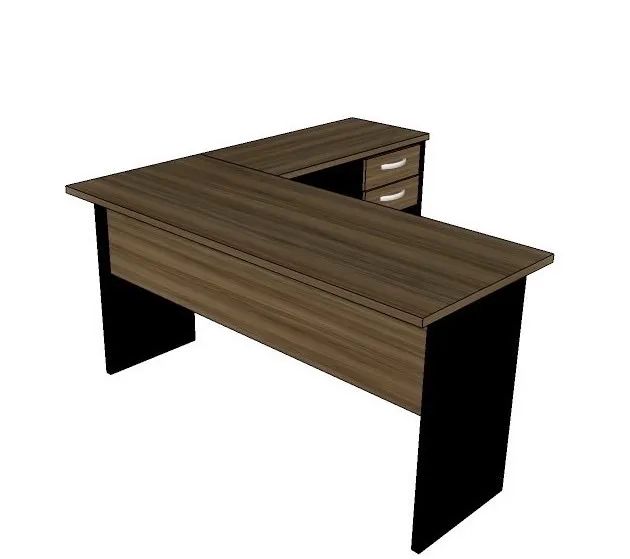Mesa PROMOÇÃO com gavetas de Escritório em L Amadeirada