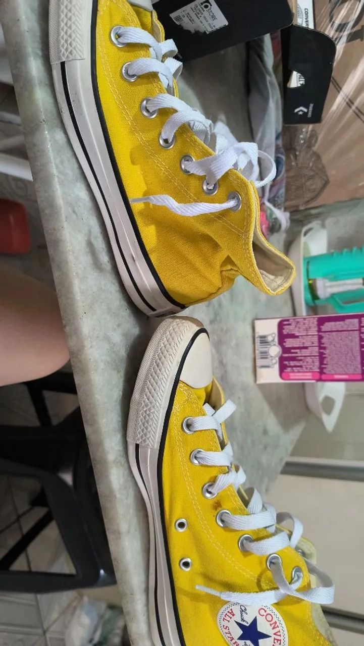 Converse All Star Amarelo - Foto 3
