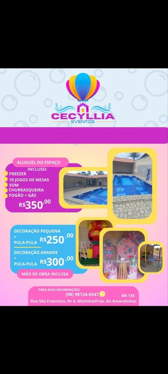 Casa de Evento na BR 135 itapera