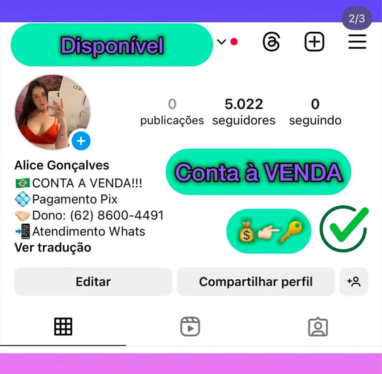 Comprar Conta Comprar Perfil Instagram  - Foto 2